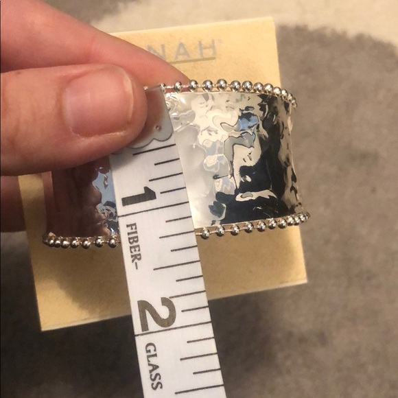 NWT Hammered Silver Cuff Bracelet - Picture 4 of 4